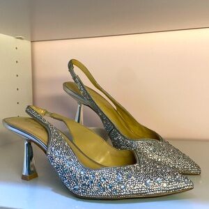 Betsey Johnson slingback evening pumps